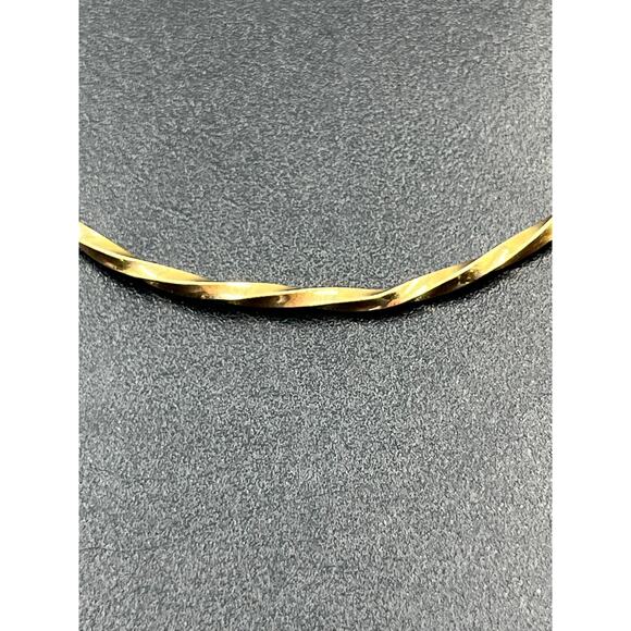 14K Yellow Gold Twisted Bangle Bracelet 8" Slip-On Acid Tested Estate Jewelry - Picture 3 of 9